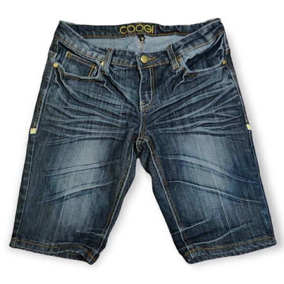 💥 COOGI AUSTRALIA DISTRESSED BLUE JEANS DENIM SHORTS SIZE 5/6 - Picture 2 of 9